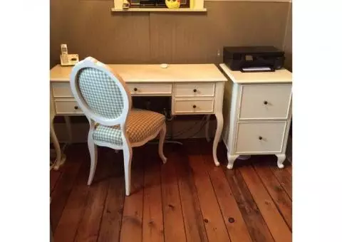 Ballard Designs Genevieve Desk/Chair/Filing Cabinet