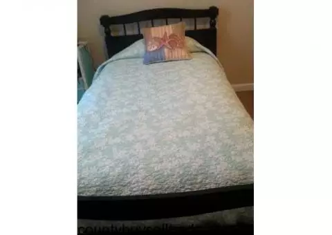 Twin bed and mattress